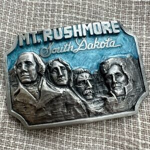 Vintage Mt. Rushmore Siskiyou Belt Buckle 1987